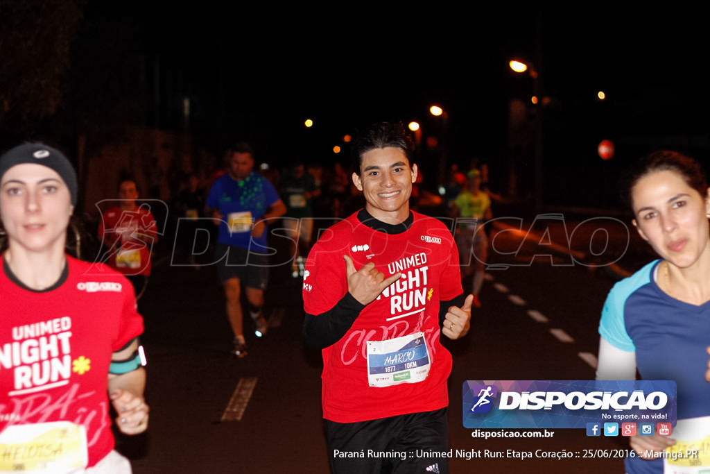 Unimed Night Run: Etapa Coração :: Paraná Running 2016