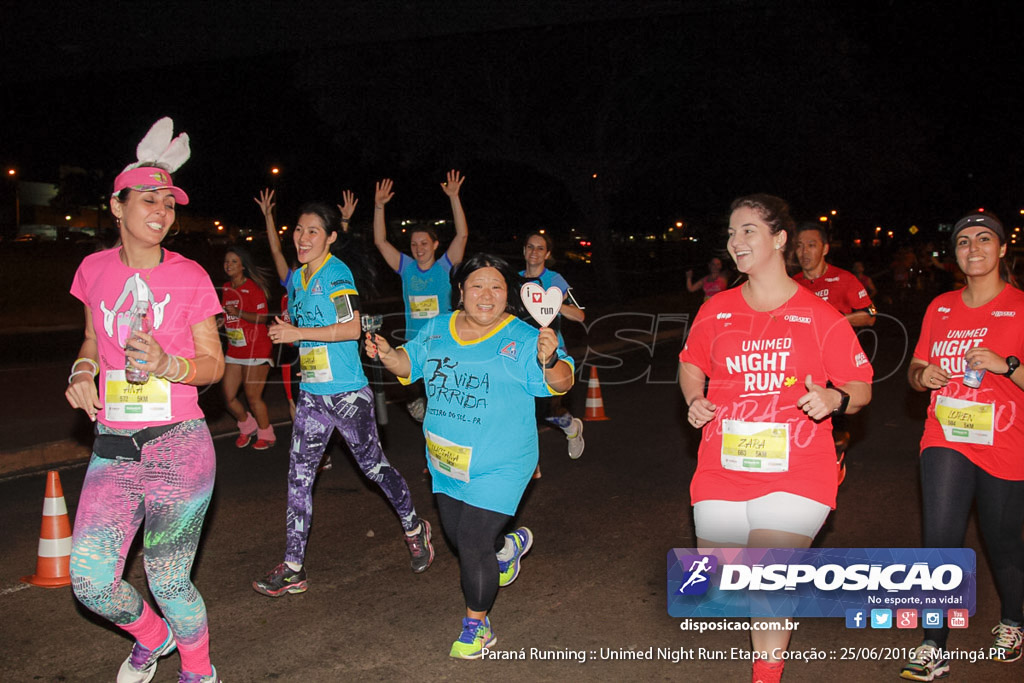 Unimed Night Run: Etapa Coração :: Paraná Running 2016