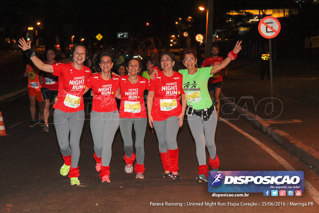 Unimed Night Run: Etapa Coração :: Paraná Running 2016