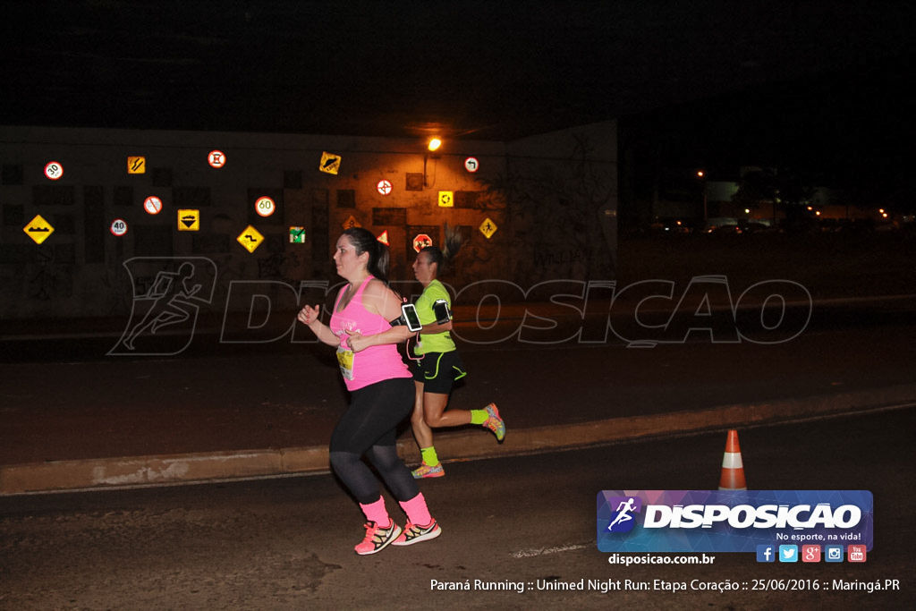 Unimed Night Run: Etapa Coração :: Paraná Running 2016