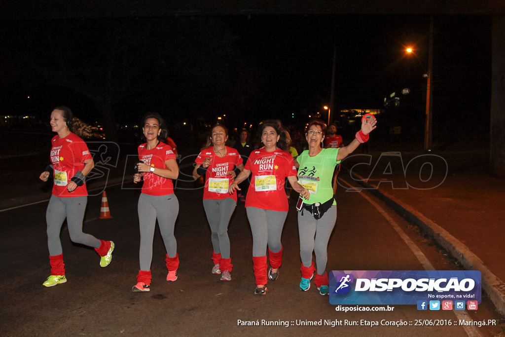 Unimed Night Run: Etapa Coração :: Paraná Running 2016