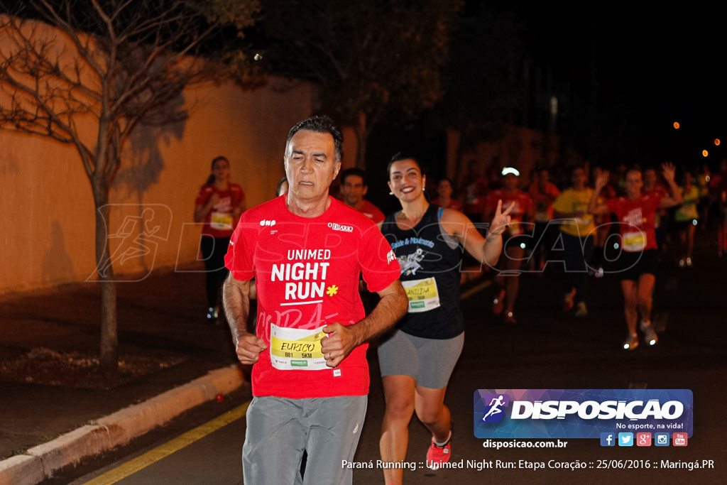 Unimed Night Run: Etapa Coração :: Paraná Running 2016