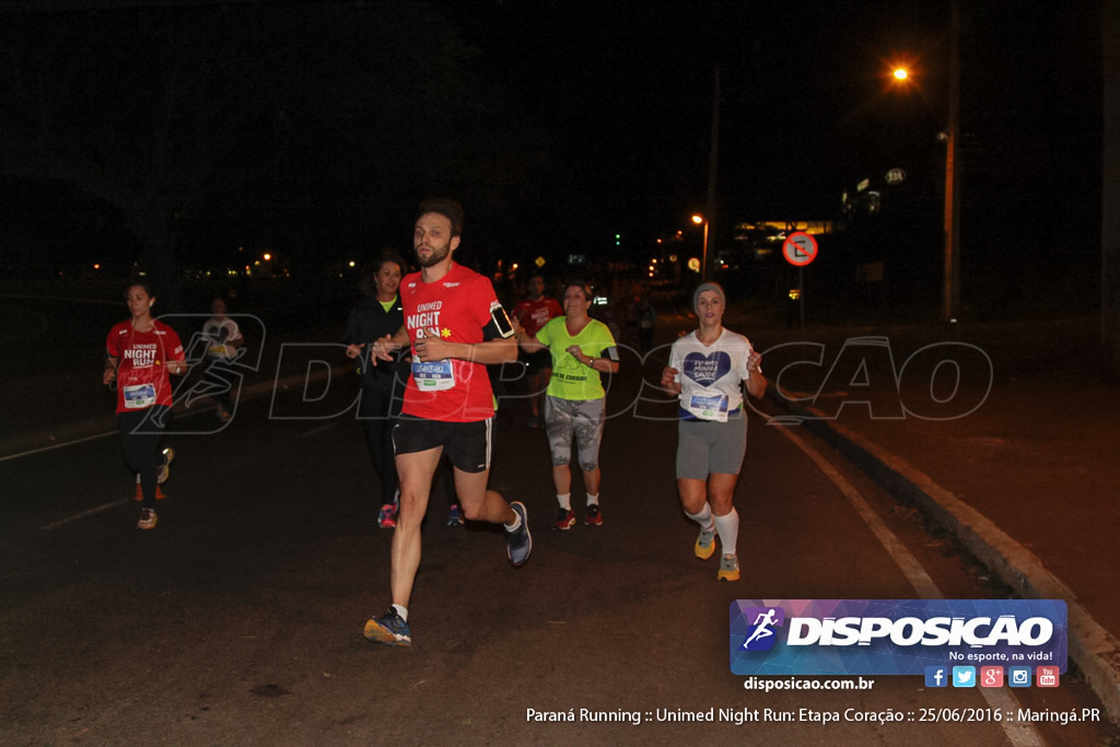 Unimed Night Run: Etapa Coração :: Paraná Running 2016