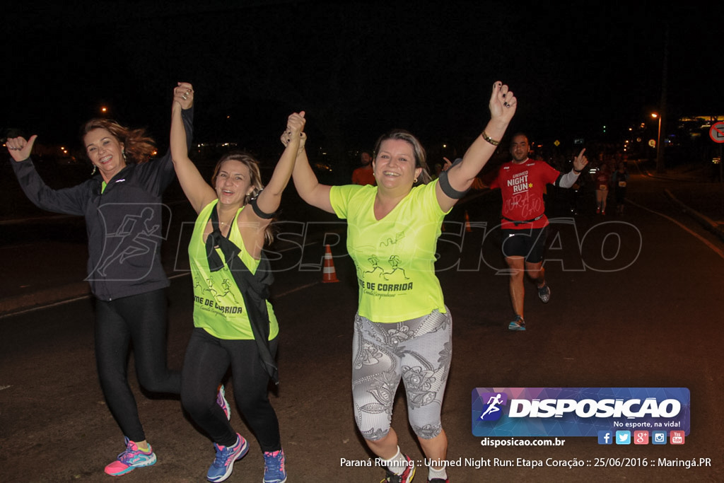 Unimed Night Run: Etapa Coração :: Paraná Running 2016