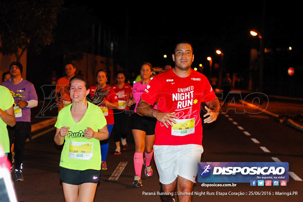 Unimed Night Run: Etapa Coração :: Paraná Running 2016