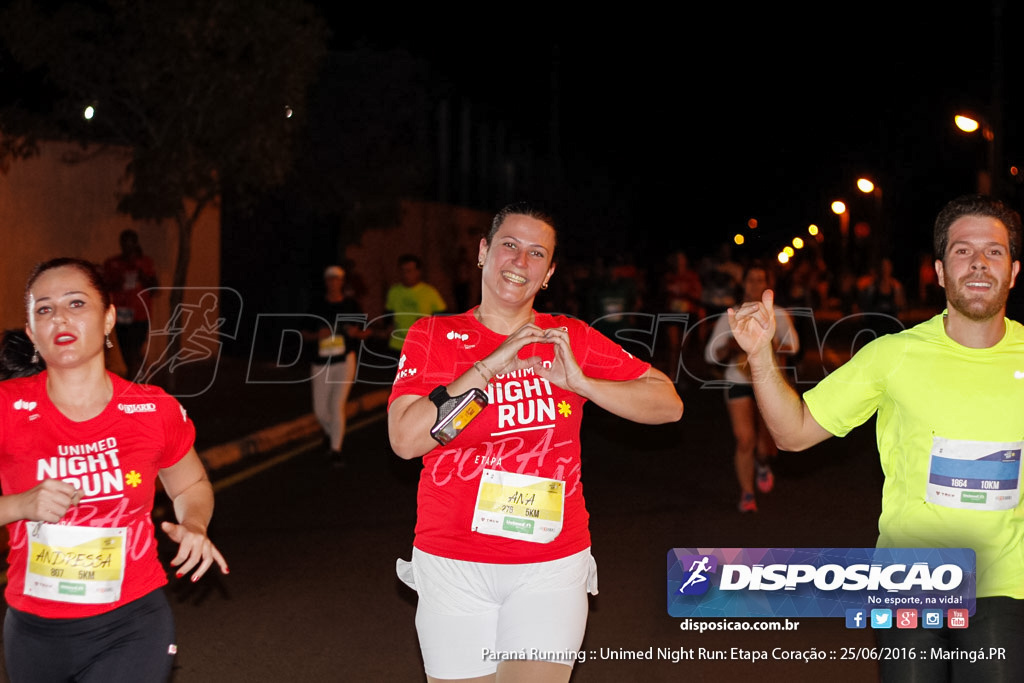 Unimed Night Run: Etapa Coração :: Paraná Running 2016