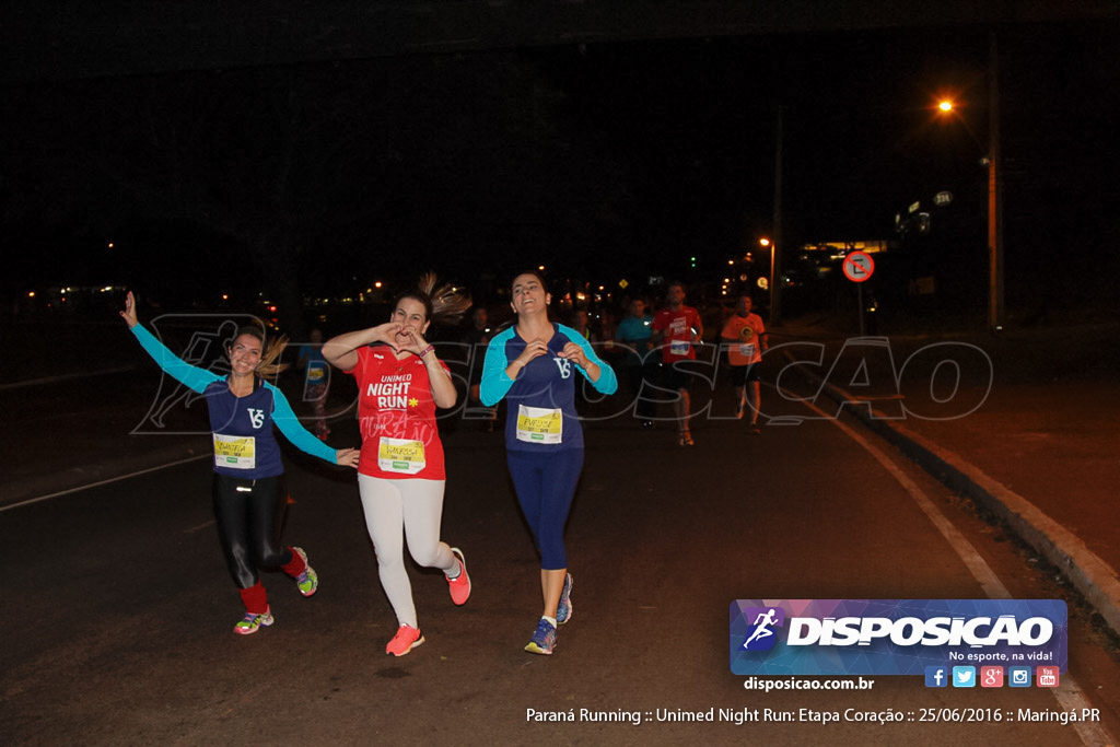 Unimed Night Run: Etapa Coração :: Paraná Running 2016