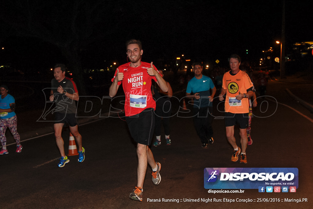 Unimed Night Run: Etapa Coração :: Paraná Running 2016