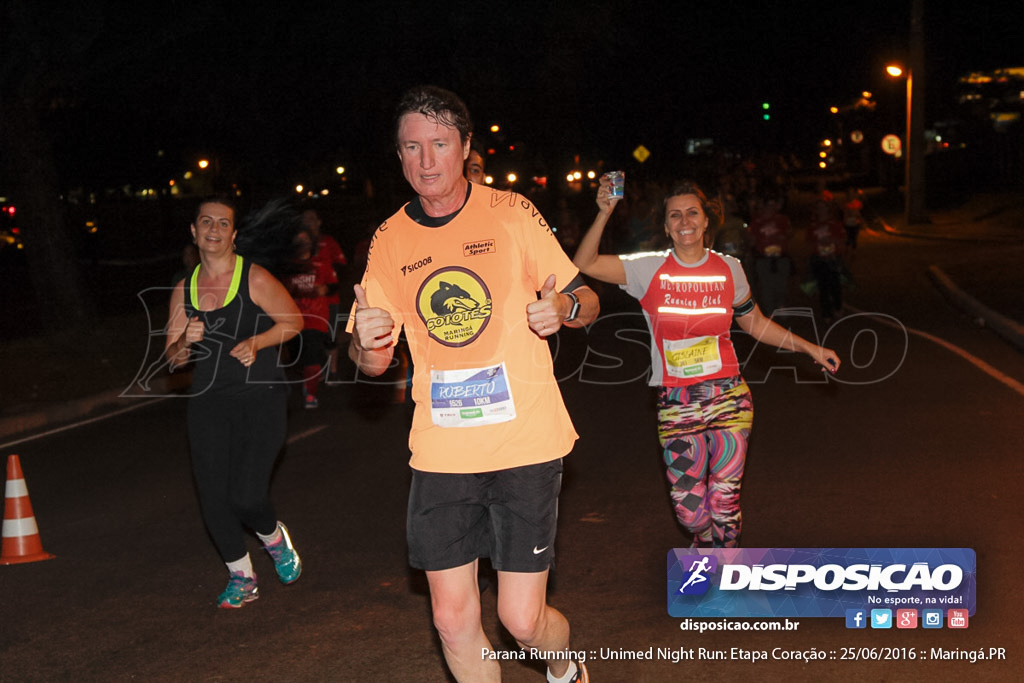 Unimed Night Run: Etapa Coração :: Paraná Running 2016