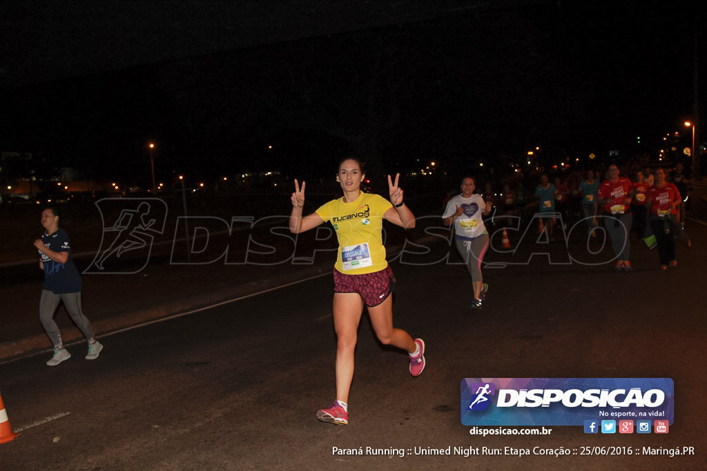 Unimed Night Run: Etapa Coração :: Paraná Running 2016