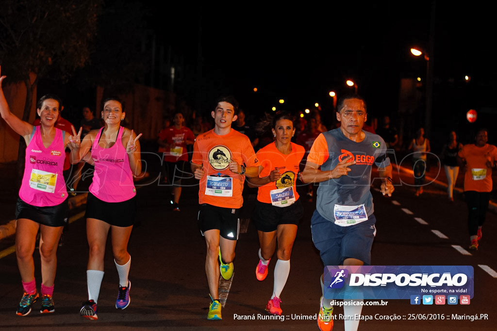 Unimed Night Run: Etapa Coração :: Paraná Running 2016