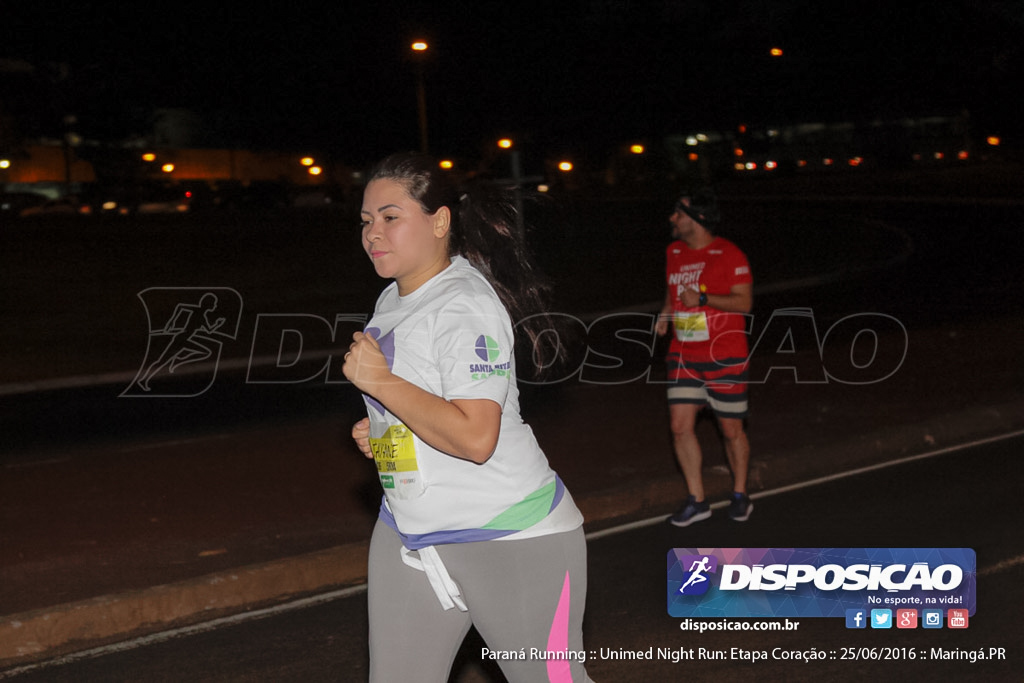 Unimed Night Run: Etapa Coração :: Paraná Running 2016