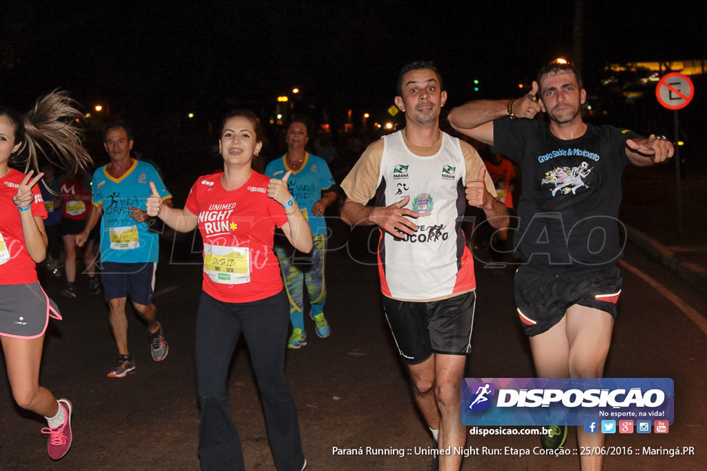 Unimed Night Run: Etapa Coração :: Paraná Running 2016