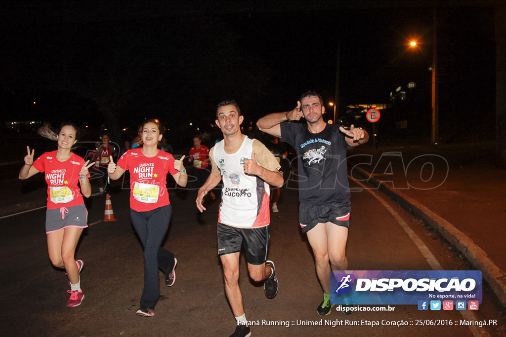 Unimed Night Run: Etapa Coração :: Paraná Running 2016