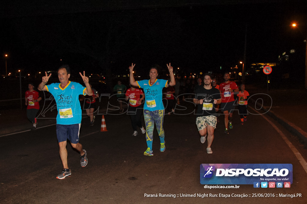 Unimed Night Run: Etapa Coração :: Paraná Running 2016