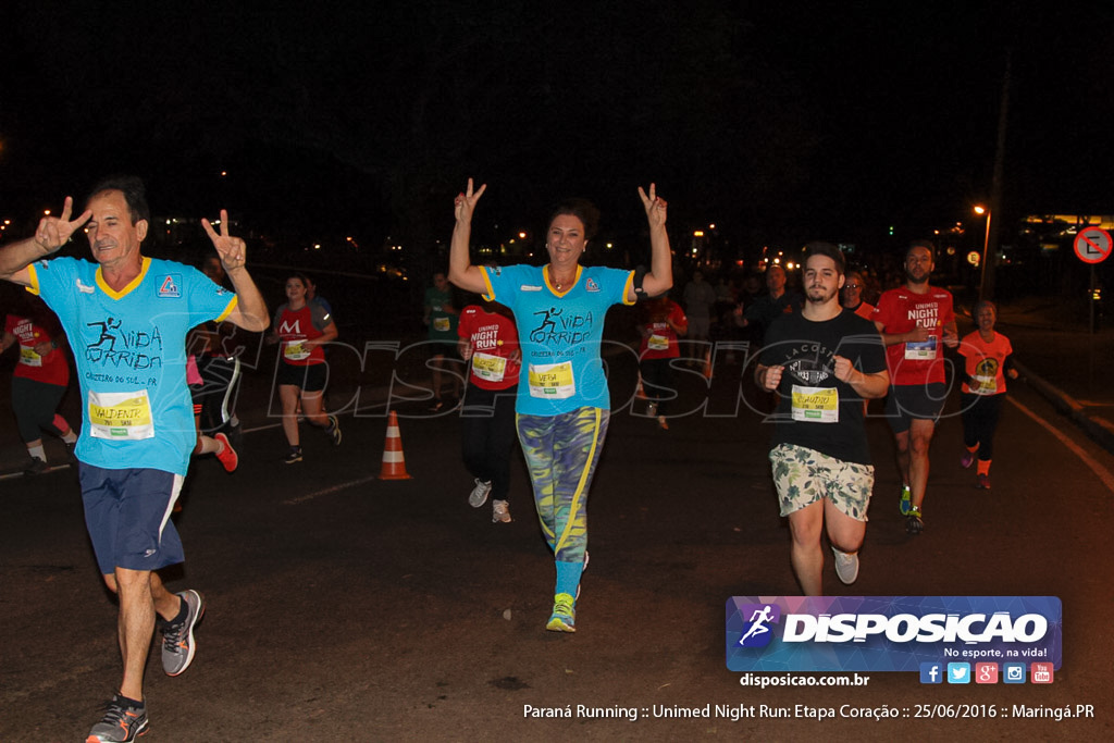 Unimed Night Run: Etapa Coração :: Paraná Running 2016