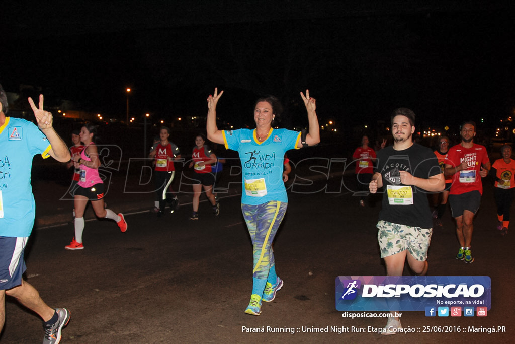 Unimed Night Run: Etapa Coração :: Paraná Running 2016