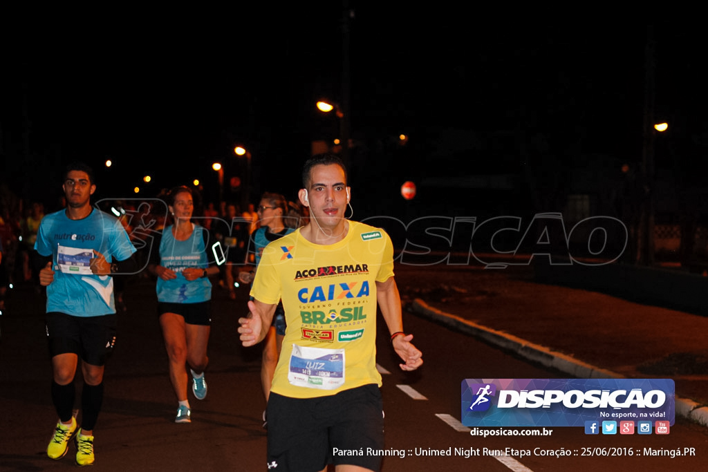 Unimed Night Run: Etapa Coração :: Paraná Running 2016