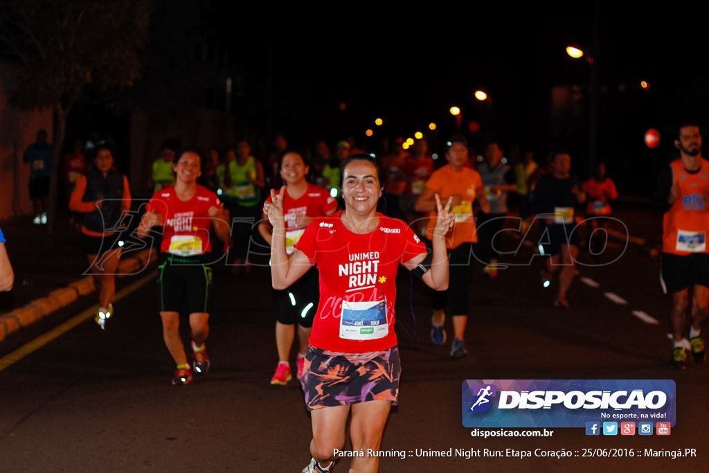 Unimed Night Run: Etapa Coração :: Paraná Running 2016