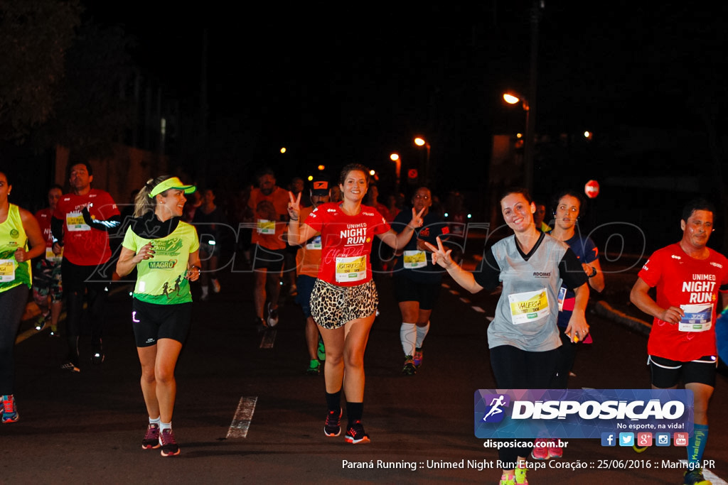 Unimed Night Run: Etapa Coração :: Paraná Running 2016