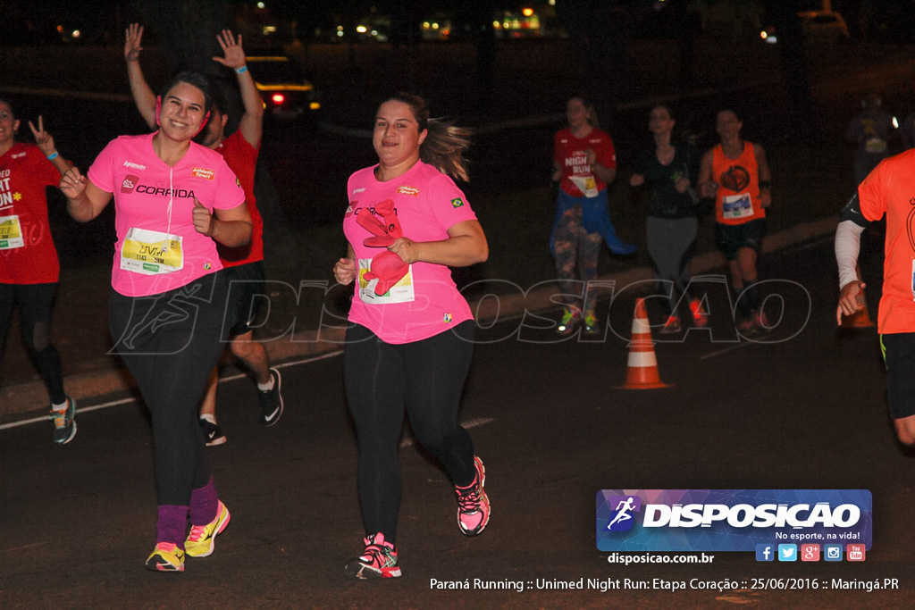 Unimed Night Run: Etapa Coração :: Paraná Running 2016