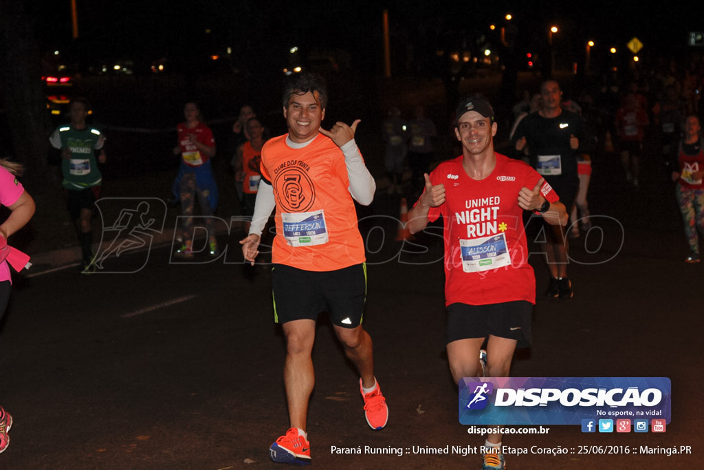 Unimed Night Run: Etapa Coração :: Paraná Running 2016