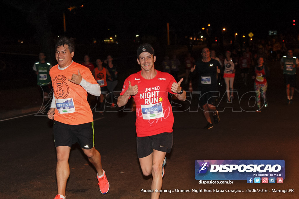 Unimed Night Run: Etapa Coração :: Paraná Running 2016