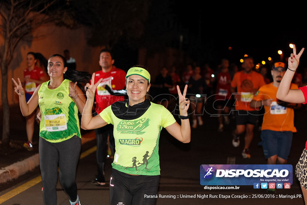 Unimed Night Run: Etapa Coração :: Paraná Running 2016