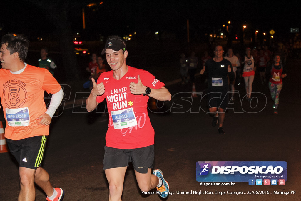 Unimed Night Run: Etapa Coração :: Paraná Running 2016