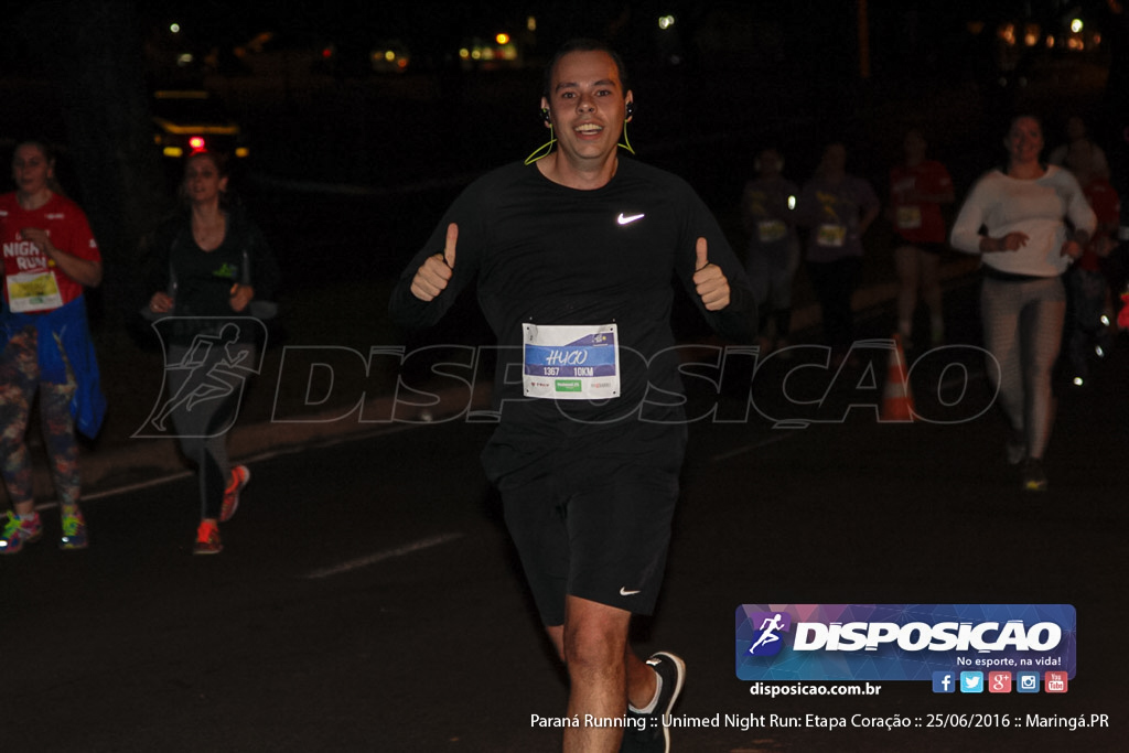 Unimed Night Run: Etapa Coração :: Paraná Running 2016