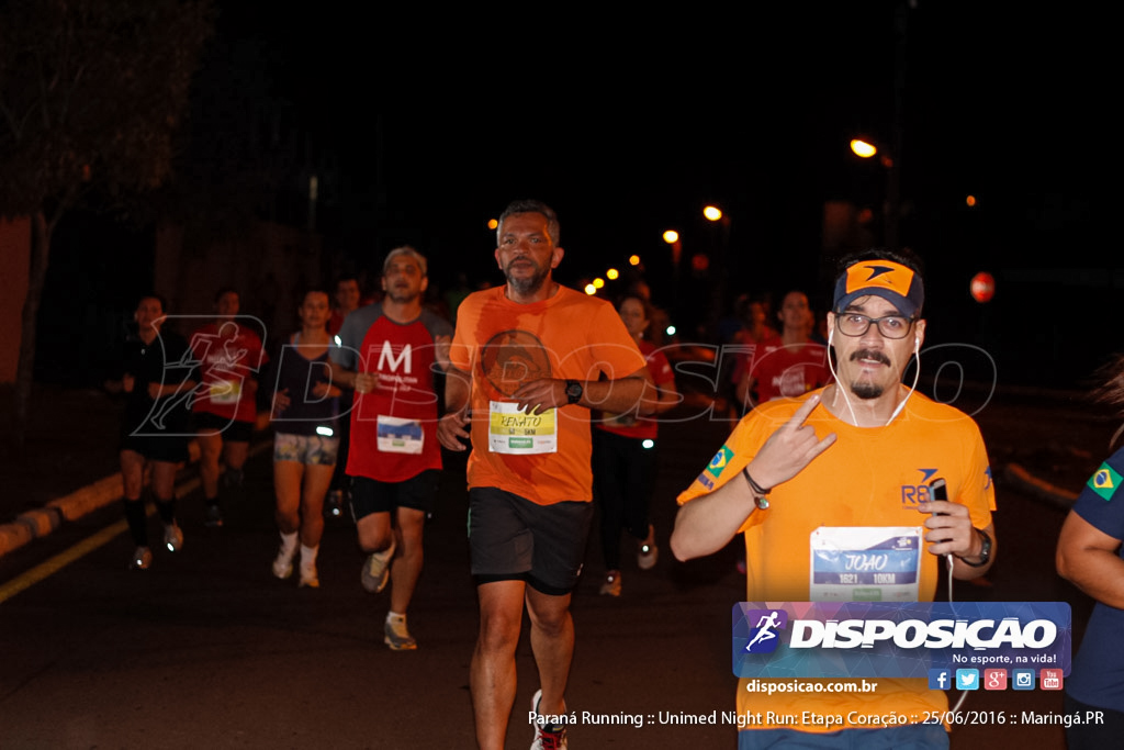 Unimed Night Run: Etapa Coração :: Paraná Running 2016