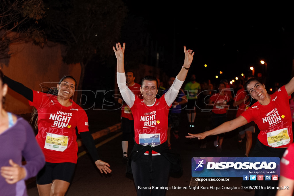 Unimed Night Run: Etapa Coração :: Paraná Running 2016