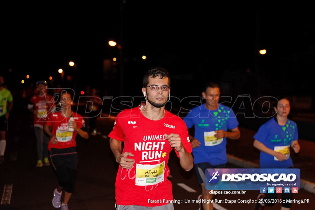 Unimed Night Run: Etapa Coração :: Paraná Running 2016