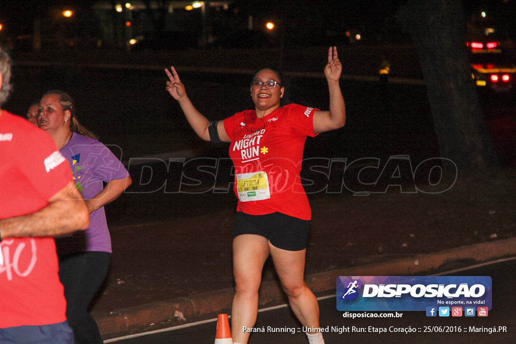 Unimed Night Run: Etapa Coração :: Paraná Running 2016