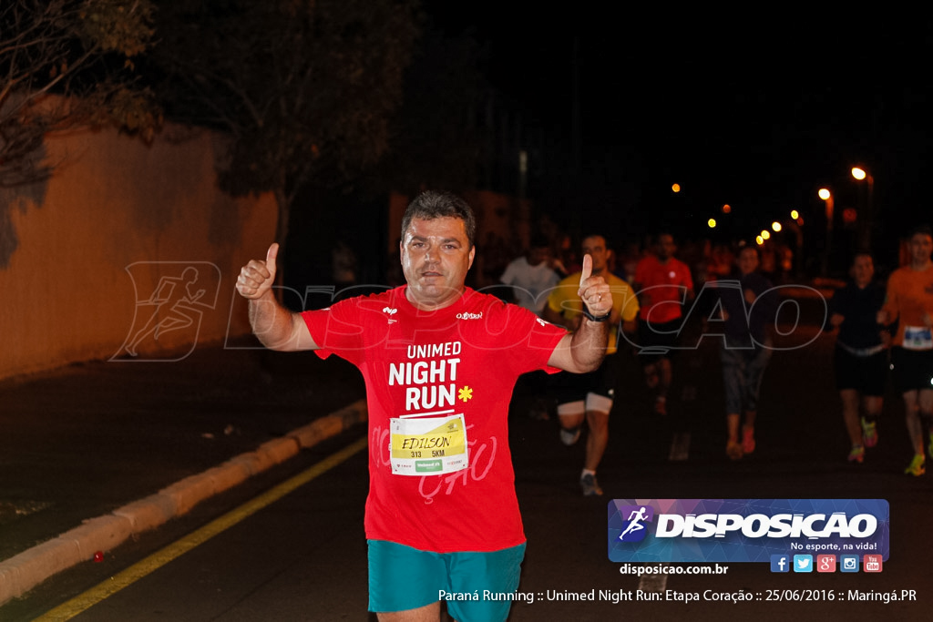 Unimed Night Run: Etapa Coração :: Paraná Running 2016