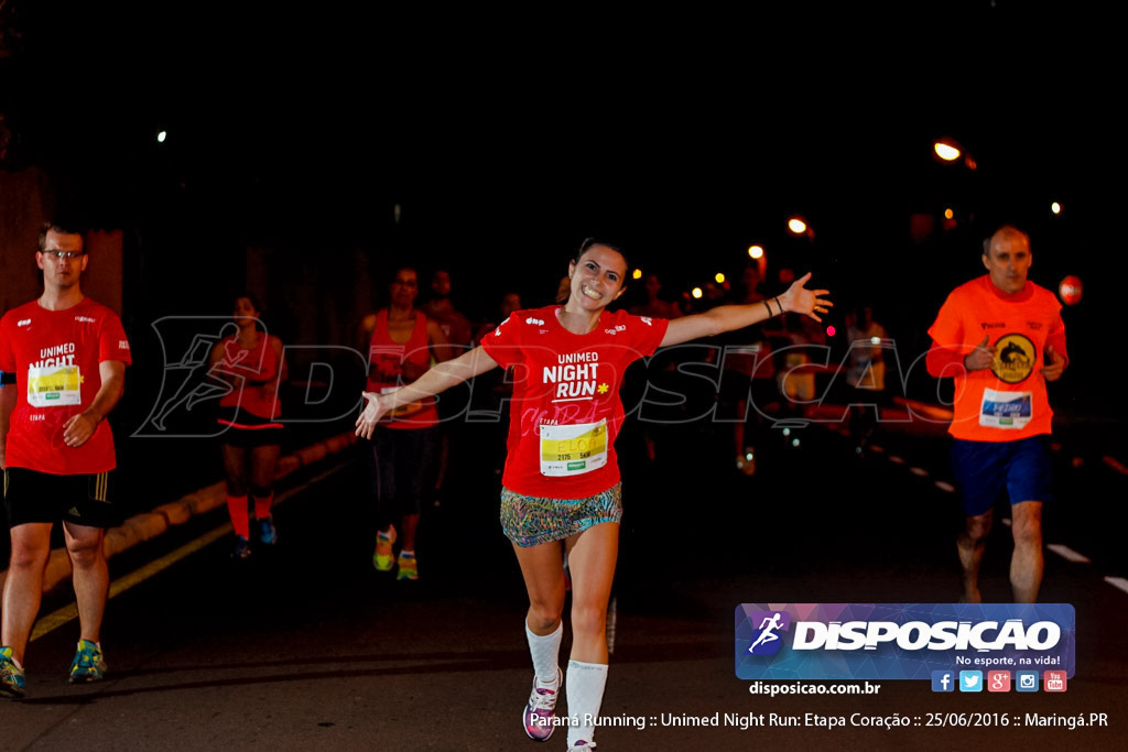 Unimed Night Run: Etapa Coração :: Paraná Running 2016