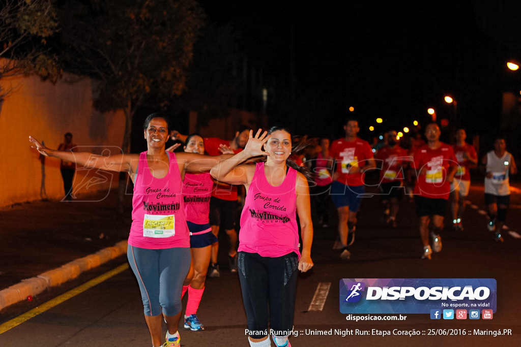 Unimed Night Run: Etapa Coração :: Paraná Running 2016