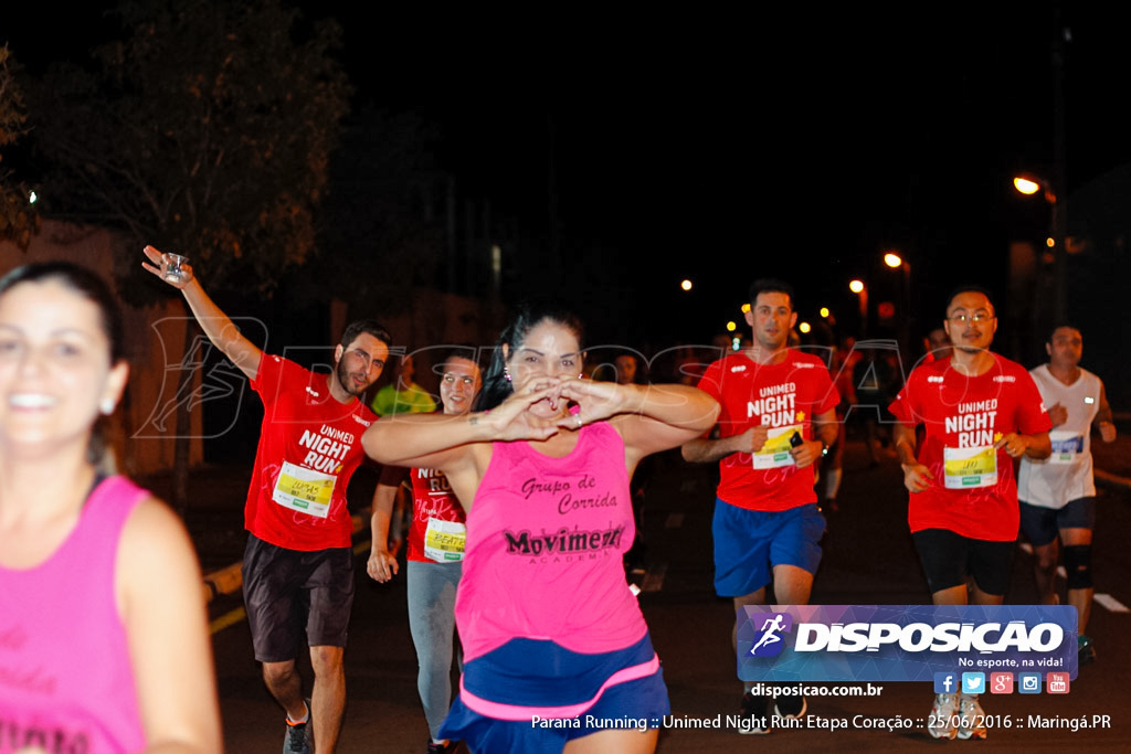 Unimed Night Run: Etapa Coração :: Paraná Running 2016