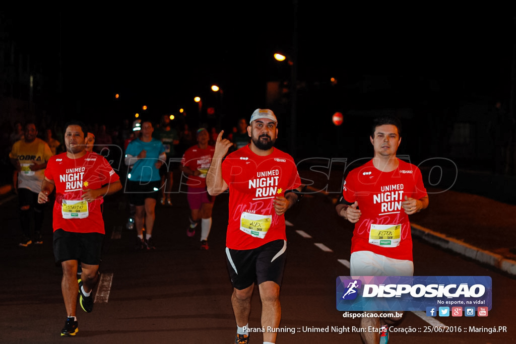 Unimed Night Run: Etapa Coração :: Paraná Running 2016