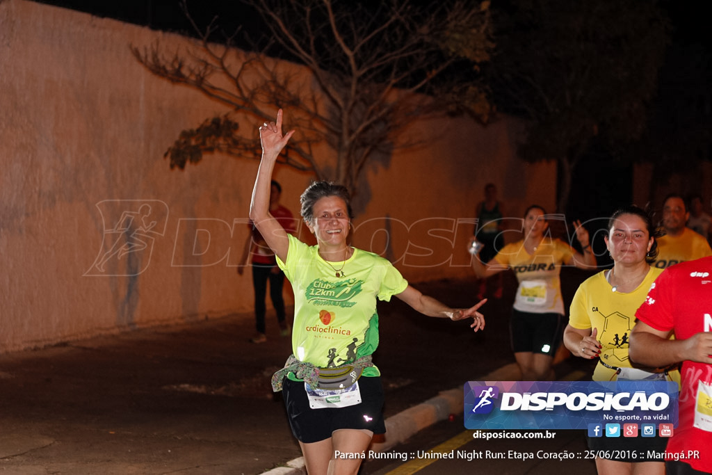 Unimed Night Run: Etapa Coração :: Paraná Running 2016