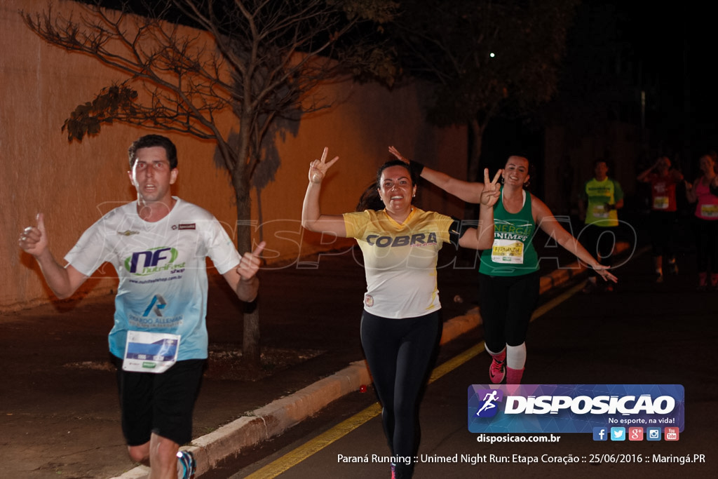 Unimed Night Run: Etapa Coração :: Paraná Running 2016