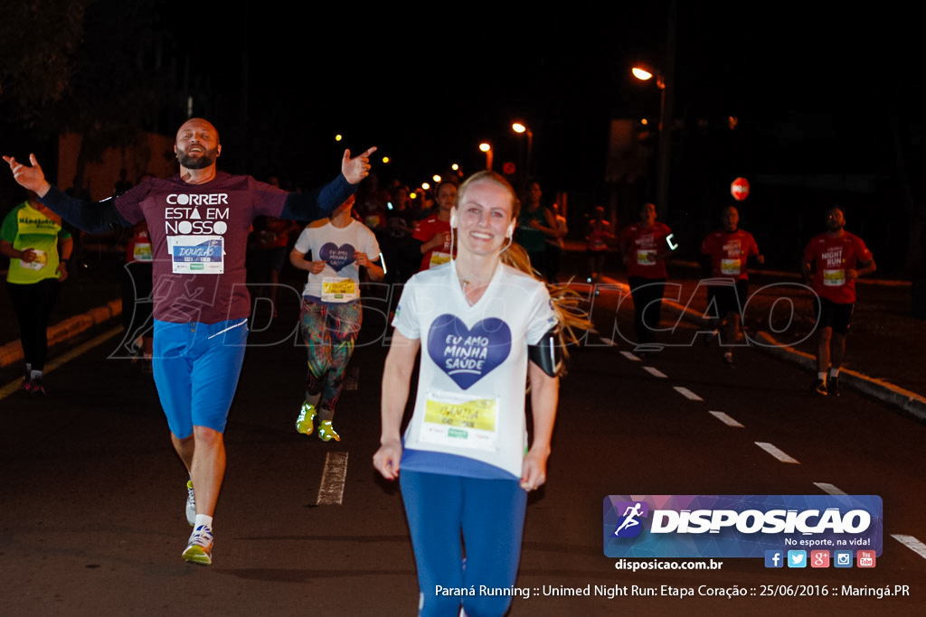 Unimed Night Run: Etapa Coração :: Paraná Running 2016