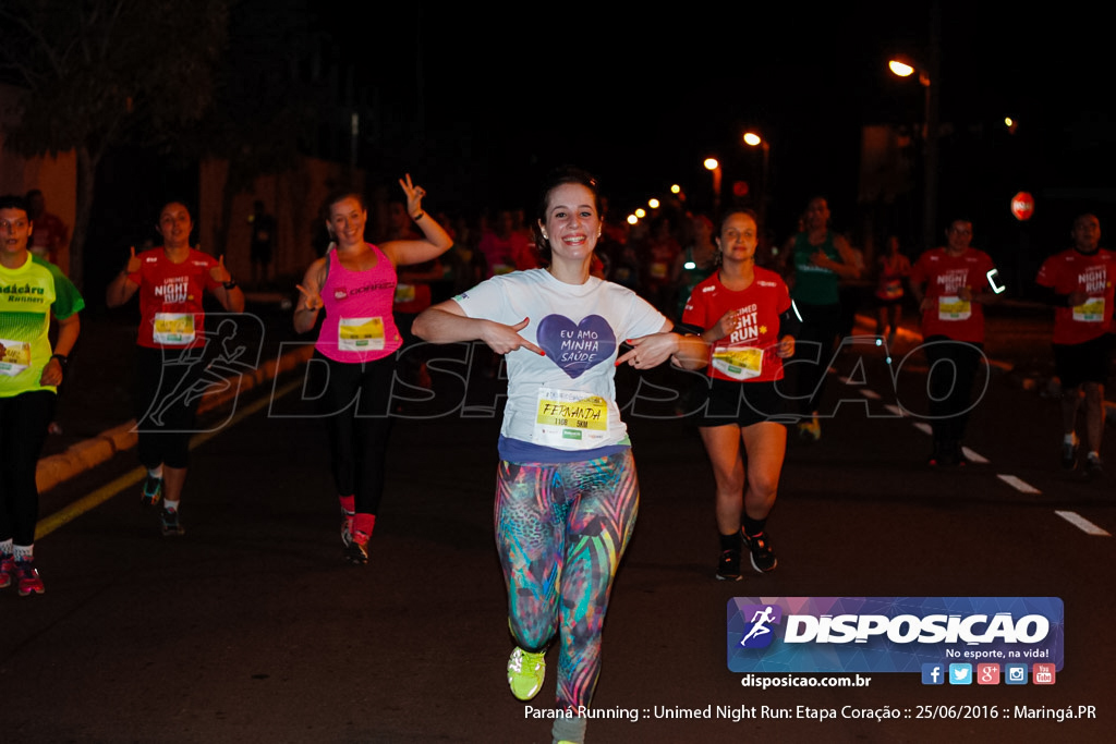 Unimed Night Run: Etapa Coração :: Paraná Running 2016