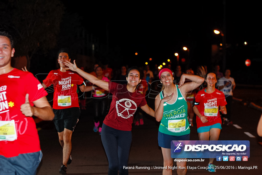 Unimed Night Run: Etapa Coração :: Paraná Running 2016