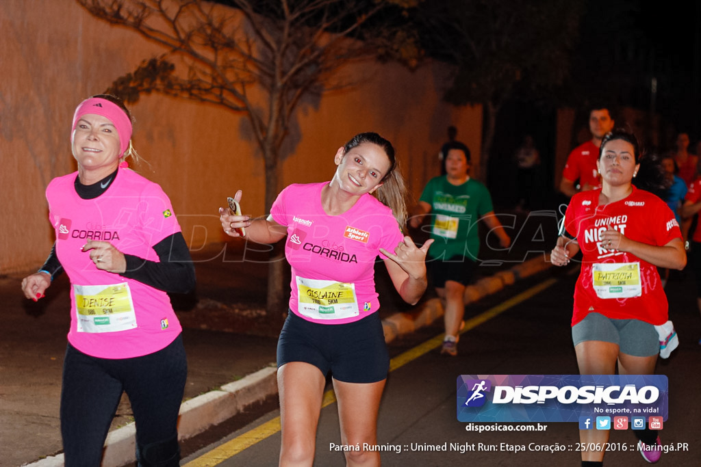 Unimed Night Run: Etapa Coração :: Paraná Running 2016