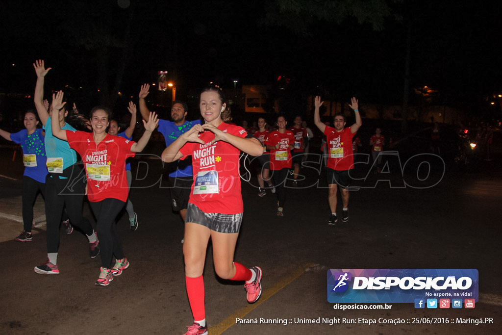 Unimed Night Run: Etapa Coração :: Paraná Running 2016