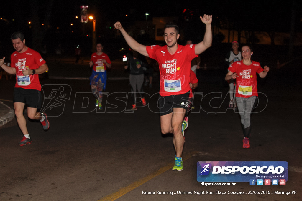 Unimed Night Run: Etapa Coração :: Paraná Running 2016