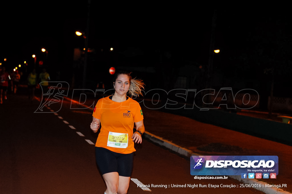 Unimed Night Run: Etapa Coração :: Paraná Running 2016