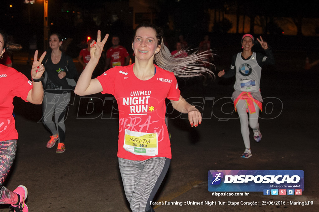 Unimed Night Run: Etapa Coração :: Paraná Running 2016