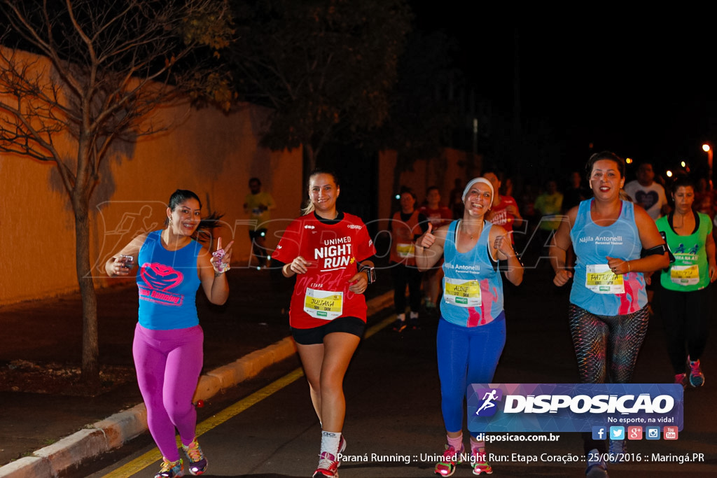 Unimed Night Run: Etapa Coração :: Paraná Running 2016